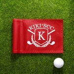 Personalized Golf Logo Monogram Multicolor Flag Putting Green Golf Course Accessories Tournament Game Day Birthday Gift for Golf Enthusiasts Golfers