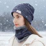 Henkilökohtainen Syntymä Kukka Neulottu Slouchy Beanie Hattu ja kaulanlämmitin Set nimi Outdoor Activity Accessory Syntymäpäivä Joululahja miehille Naisille