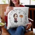 Henkilökohtainen Syntymä Kukka Raamattu Sarjakuvahahmo Hahmo heittää tyynyn kansi nimi ja teksti Home Decor joulu syntymäpäivä lahja kristittyjen perheiden