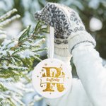 Personalised Christmas Theme Initial Ceramic Christmas Ornament with Name Christmas Decor Gift for Family Friends