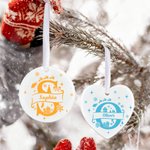 Personalised Christmas Theme Initial Ceramic Christmas Ornament with Name Christmas Decor Gift for Family Friends