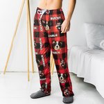 Personalisierte Karierte Avatar Haustier-Porträt Pyjama-Hose mit Namen Kordelzug Weihnachten Geburtstag Geschenk für Kinder Erwachsene Tierliebhaber