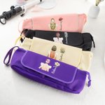 Personalisierte elegante Mädchen Frisur Geburt Blume Multi-Compartments Haar Styling Tool Pouch mit Namen Geburtstag Geschenk für Frauen Friseure