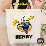 Personalised Cartoon Marsupilami Reusable Canvas Bag with Name Shopping Use Mother's Day Birthday Gift for Women | Callie × Marsupilami®