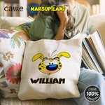 Personalised Cartoon Marsupilami Reusable Canvas Bag with Name Shopping Use Mother's Day Birthday Gift for Women | Callie × Marsupilami®