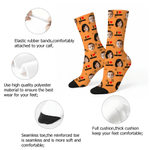 Gepersonaliseerde Multicolor 1-4 Gezichtsfoto's Comfortabele Mid-Calf Sokken met Naam Dagelijks Gebruik Verjaardagscadeau voor Familie Vrienden