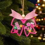 Personalizado en forma de arco de Navidad Shake Ornamento con Nombre Home Tree Decor Regalo de Navidad para Cheerleaders Entrenadores