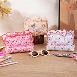 Personalised Flower Embroidery Name Makeup Bag Birthday Wedding Gift for Bridesmaids Friends