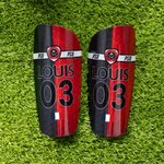 Protège-tibias Durable Personnalisés avec Nom Numéro et Logo de l'Épique Cadeau Anniversaire pour Amis Famille Amateur de Football