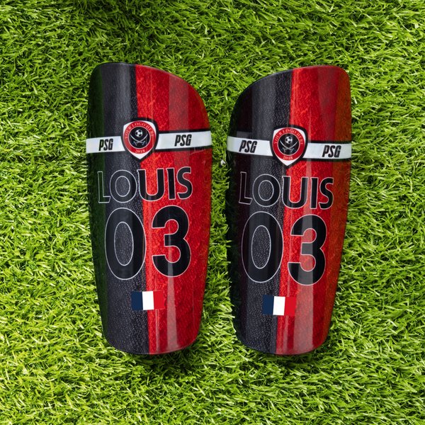 Protège-tibias Durable Personnalisés avec Nom Numéro et Logo de l'Épique Cadeau Anniversaire pour Amis Famille Amateur de Football