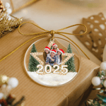 Henkilökohtainen valokuva Star joulukuusi akryyli koriste kanssa vuoden koti ja puu koristelu joululahja perheen ystävä