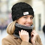 Henkilökohtainen Syntymä Kukka Neulottu Slouchy Beanie Hattu ja kaulanlämmitin Set nimi Outdoor Activity Accessory Syntymäpäivä Joululahja miehille Naisille