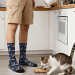 Gepersonaliseerde Multicolor 1-4 Gezichtsfoto's Comfortabele Mid-Calf Sokken met Naam Dagelijks Gebruik Verjaardagscadeau voor Familie Vrienden