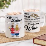 Personalized Me and My Besties Cartoon Character 11 oz 15 oz Ceramic Mug with Name Daily Use Birthday Anniversary Gift for Besties