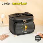 Personalized Long-Tailed Leopard Marsupilami PU Leather Makeup Bag with Name Multi-Compartment Birthday Gift for Friends | Callie × Marsupilami®