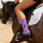 Gepersonaliseerde Multicolor 1-4 Gezichtsfoto's Comfortabele Mid-Calf Sokken met Naam Dagelijks Gebruik Verjaardagscadeau voor Familie Vrienden