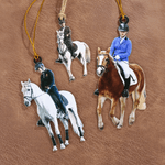 Personalized Horse Riding Photo Acrylic Keychain Ornament Home Decor Christmas Birthday Gift for Equestrian Enthusiasts