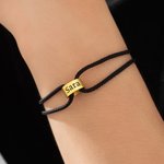 Pulsera ajustable personalizada con 1 a 5 anillos entrelazados con nombres y patrones grabados regalo de cumpleaños y aniversario para él y ella