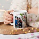 Tazza personalizzata in ceramica con foto da 11 oz 15 oz con testo Regalo di Natale per amici e famiglia