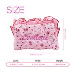 Personalised Flower Embroidery Name Makeup Bag Birthday Wedding Gift for Bridesmaids Friends