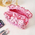 Personalised Flower Embroidery Name Makeup Bag Birthday Wedding Gift for Bridesmaids Friends