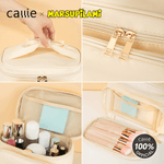 Personalized Long-Tailed Leopard Marsupilami PU Leather Makeup Bag with Name Multi-Compartment Birthday Gift for Friends | Callie × Marsupilami®