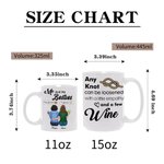 Personalized Me and My Besties Cartoon Character 11 oz 15 oz Ceramic Mug with Name Daily Use Birthday Anniversary Gift for Besties