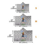 Personalized Cartoon Cheerleading Girl's Back Soft Hooded Blanket with Name and Team Name Game Day Senior Night Team Gift for Cheerleaders