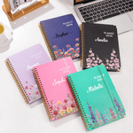 Personalised Birth Flower 2026 Planner Spiral A5 Notebook with Name and Weekly Monthly Planner Pages Birthday Gift for Family Friends