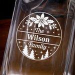 Personalized Christmas-Themed Whiskey Decanter with Engraved Name Daily Use Christmas Gift for Whiskey Lover