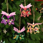 Personalizado en forma de arco de Navidad Shake Ornamento con Nombre Home Tree Decor Regalo de Navidad para Cheerleaders Entrenadores