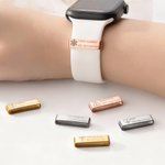 Personalised Medical Cross Stethoscope Caduceus Medical Alert ID Tag for Watch Band with Engraved Text Emergency Contact Gift for Diabetes Allergy