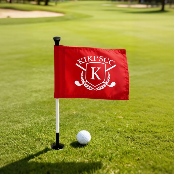 Personalised Golf Logo Monogram Multicolor Flag Putting Green Golf Course Accessories Tournament Game Day Birthday Gift for Golf Enthusiasts Golfers