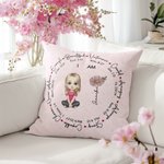 Henkilökohtainen Syntymä Kukka Raamattu Sarjakuvahahmo Hahmo heittää tyynyn kansi nimi ja teksti Home Decor joulu syntymäpäivä lahja kristittyjen perheiden