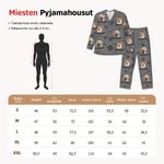 Personoitu pitkähihainen pyjamapuku nimellä ja 1–5 lemmikkikuvalla sopii syntymäpäivälahjaksi lemmikkejä rakastaville miehille ja naisille