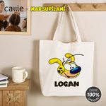 Personalised Cartoon Marsupilami Reusable Canvas Bag with Name Shopping Use Mother's Day Birthday Gift for Women | Callie × Marsupilami®