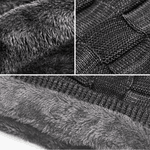 Personalised Birth Flower Knitted Slouchy Beanie Hat and Neck Warmer Set with Name Thick Outdoor Activity Accessory Birthday Gift for Men Women