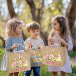 Personalisierte Ostern Peter Rabbit Large-Capacity Jute Tote Tasche mit Namen Ostern Geschenk für Jungen Mädchen Kinder