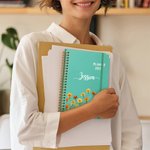 Personalised Birth Flower 2026 Planner Spiral A5 Notebook with Name and Weekly Monthly Planner Pages Birthday Gift for Family Friends