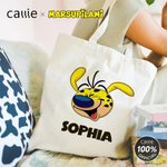 Personalised Cartoon Marsupilami Reusable Canvas Bag with Name Shopping Use Mother's Day Birthday Gift for Women | Callie × Marsupilami®