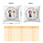 Henkilökohtainen Syntymä Kukka Raamattu Sarjakuvahahmo Hahmo heittää tyynyn kansi nimi ja teksti Home Decor joulu syntymäpäivä lahja kristittyjen perheiden