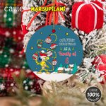 Henkilökohtainen Joulupukin hattu pitkähäntäinen Marsupilami joulukoriste nimellä Joululahja perheelle ystäville | Callie × Marsupilami®