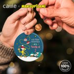 Henkilökohtainen Joulupukin hattu pitkähäntäinen Marsupilami joulukoriste nimellä Joululahja perheelle ystäville | Callie × Marsupilami®