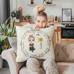 Henkilökohtainen Syntymä Kukka Raamattu Sarjakuvahahmo Hahmo heittää tyynyn kansi nimi ja teksti Home Decor joulu syntymäpäivä lahja kristittyjen perheiden