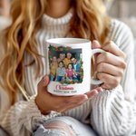 Tazza personalizzata in ceramica con foto da 11 oz 15 oz con testo Regalo di Natale per amici e famiglia