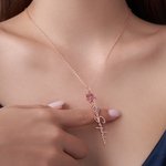 Personalizado Nacimiento Flor Delicado collar floral con nombre Cumpleaños Aniversario Regalo de boda para las mujeres niñas