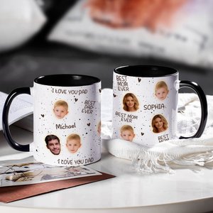 Personalized Photo 11 oz 15 oz  Mug with Name Mother's Day Father's Day Gift for Parents Grandparents