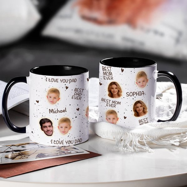 Personalised Photo 11 oz 15 oz  Mug with Name Mother's Day Father's Day Gift for Parents Grandparents