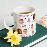 Personalised Photo 11 oz 15 oz  Mug with Name Mother's Day Father's Day Gift for Parents Grandparents
