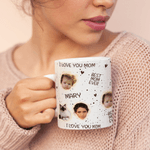 Personalised Photo 11 oz 15 oz  Mug with Name Mother's Day Father's Day Gift for Parents Grandparents